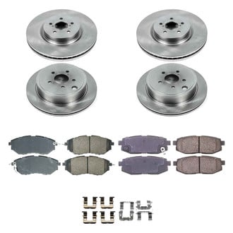 Callahan Brake Parts® - Plain Front and Rear Brake Kit