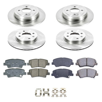 Callahan Brake Parts® - Plain Front and Rear Brake Kit