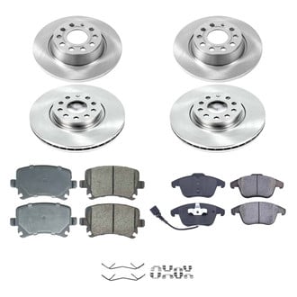 Callahan Brake Parts® - Plain Front and Rear Brake Kit