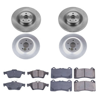 Callahan Brake Parts® - Plain Front and Rear Brake Kit