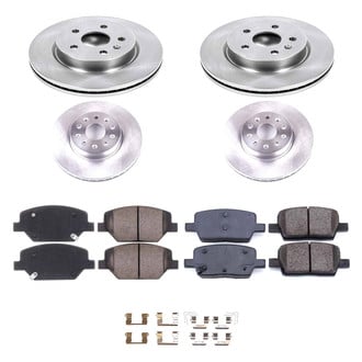 Callahan Brake Parts® - Plain Front and Rear Brake Kit