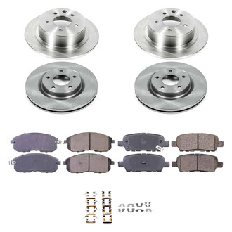 Callahan Brake Parts® - Plain Front and Rear Brake Kit