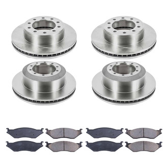 Callahan Brake Parts® - Plain Front and Rear Brake Kit
