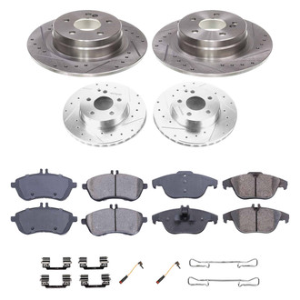 Callahan Brake Parts® - Drilled and Slotted Front and Rear Brake Kit