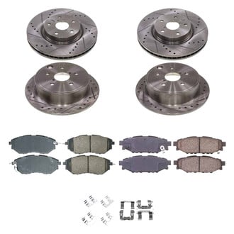 Callahan Brake Parts® - Drilled and Slotted Front and Rear Brake Kit