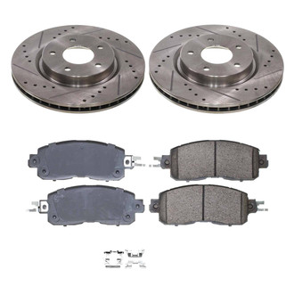 Callahan Brake Parts® - Drilled and Slotted Front Brake Kit