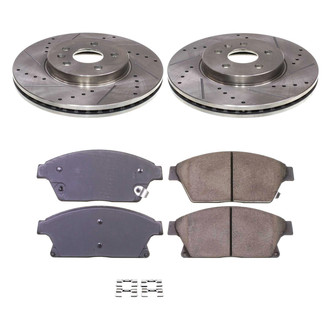 Callahan Brake Parts® - Drilled and Slotted Front Brake Kit