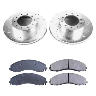 Callahan Brake Parts® - Drilled and Slotted Front Brake Kit