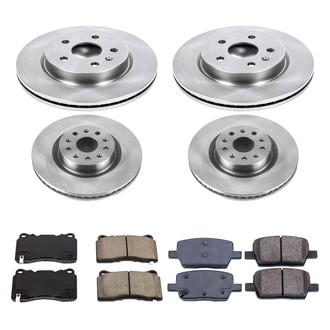Callahan Brake Parts® - Plain Front and Rear Brake Kit