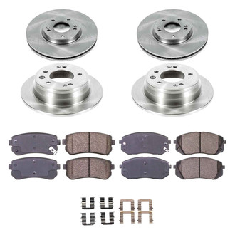 Callahan Brake Parts® - Plain Front and Rear Brake Kit