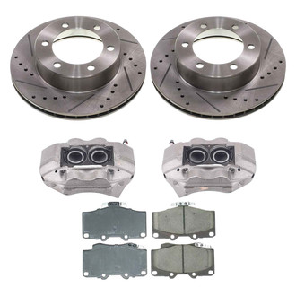Callahan Brake Parts® - Drilled and Slotted Front Brake Kit with Calipers