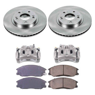 Callahan Brake Parts® - Plain Front Brake Kit with Calipers