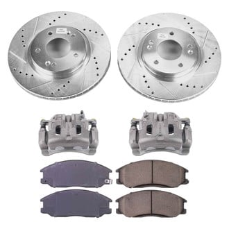 Callahan Brake Parts® K039399 - Drilled and Slotted Front Brake Kit with Calipers