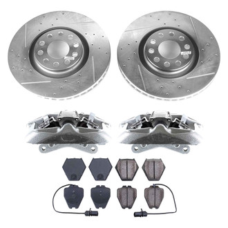 Callahan Brake Parts® - Drilled and Slotted Brake Kit with Calipers