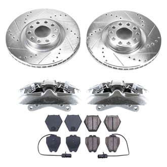 Callahan Brake Parts® - Drilled & Slotted Brake Kit with Calipers