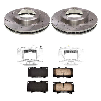 Callahan Brake Parts® - Drilled & Slotted Brake Kit with Calipers