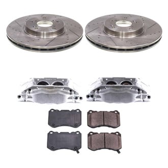 Callahan Brake Parts® - Drilled and Slotted Front Brake Kit with Calipers