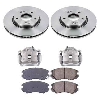 Callahan Brake Parts® - Plain Front Brake Kit with Calipers