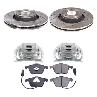 Callahan Brake Parts® K039565 - Drilled and Slotted Front Brake Kit with Calipers