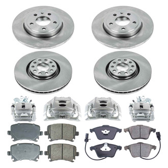 Callahan Brake Parts® - Plain Brake Kit with Calipers
