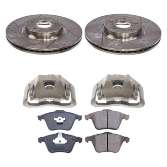 Callahan Brake Parts® - Drilled & Slotted Brake Kit with Calipers