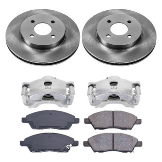 Callahan Brake Parts® - Plain Front Brake Kit with Calipers