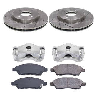 Callahan Brake Parts® - Drilled and Slotted Front Brake Kit with Calipers