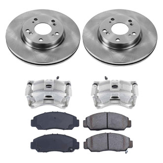 Callahan Brake Parts® - Plain Front Brake Kit with Calipers