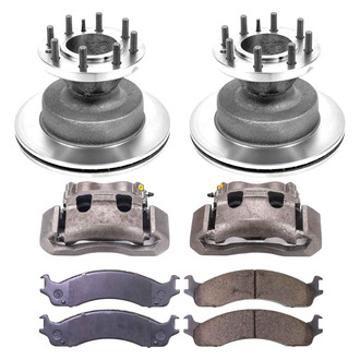 Callahan Brake Parts® - Plain Front Brake Kit with Calipers