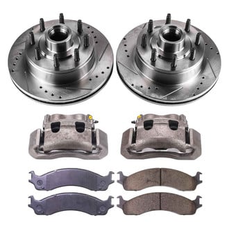 Callahan Brake Parts® - Drilled and Slotted Front Brake Kit with Calipers