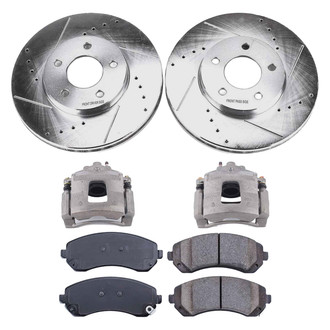 Callahan Brake Parts® - Drilled & Slotted Brake Kit with Calipers