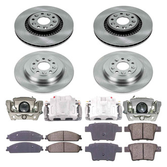 Callahan Brake Parts® - Plain Brake Kit with Calipers