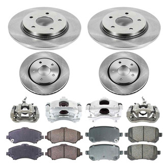 Callahan Brake Parts® - Plain Brake Kit with Calipers