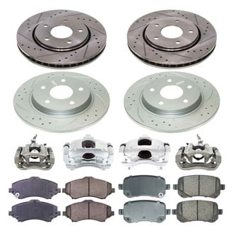 Callahan Brake Parts® - Drilled and Slotted Brake Kit with Calipers