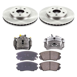 Callahan Brake Parts® - Plain Front Brake Kit with Calipers