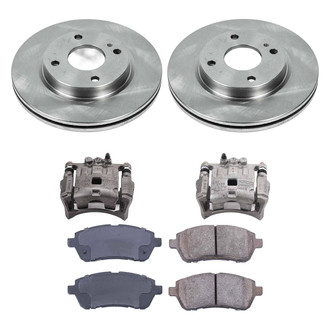 Callahan Brake Parts® - Plain Front Brake Kit with Calipers