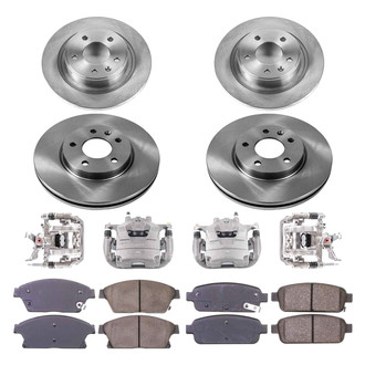 Callahan Brake Parts® - Plain Brake Kit with Calipers