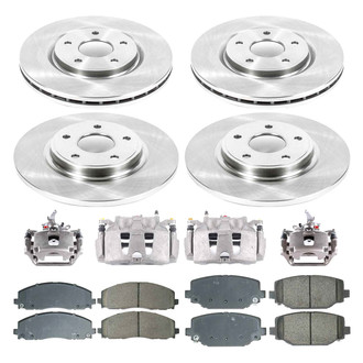 Callahan Brake Parts® - Plain Brake Kit with Calipers