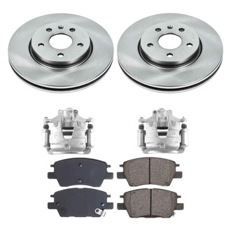 Callahan Brake Parts® - Plain Front Brake Kit with Calipers