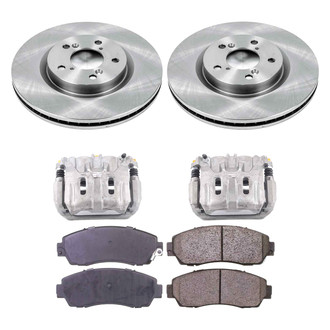 Callahan Brake Parts® - Plain Front Brake Kit with Calipers