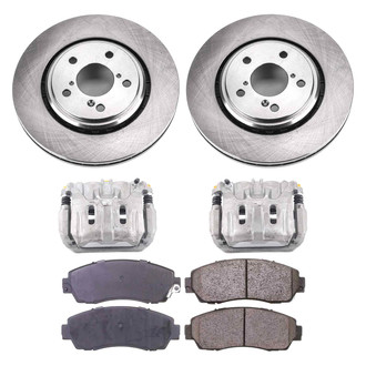 Callahan Brake Parts® - Plain Front Brake Kit with Calipers