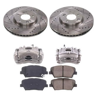 Callahan Brake Parts® - Drilled & Slotted Brake Kit with Calipers