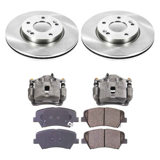 Callahan Brake Parts® - Plain Front Brake Kit with Calipers