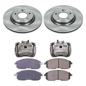 Callahan Brake Parts® - Plain Front Brake Kit with Calipers