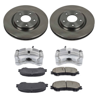 Callahan Brake Parts® - Plain Front Brake Kit with Calipers