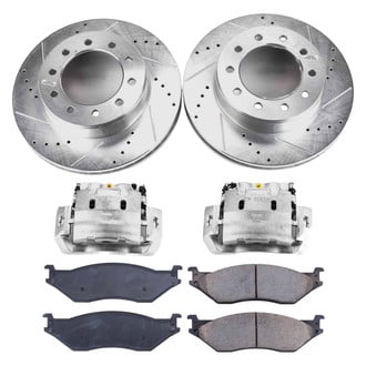 Callahan Brake Parts® - Drilled and Slotted Front Brake Kit with Calipers