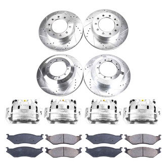 Callahan Brake Parts® - Drilled & Slotted Brake Kit with Calipers