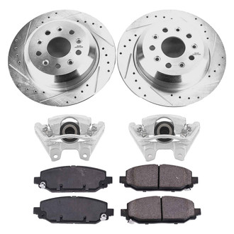 Callahan Brake Parts® - Drilled & Slotted Brake Kit with Calipers