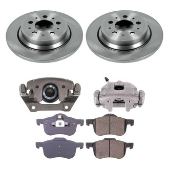 Callahan Brake Parts® - Plain Rear Brake Kit with Calipers