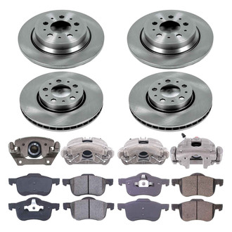 Callahan Brake Parts® - Plain Brake Kit with Calipers